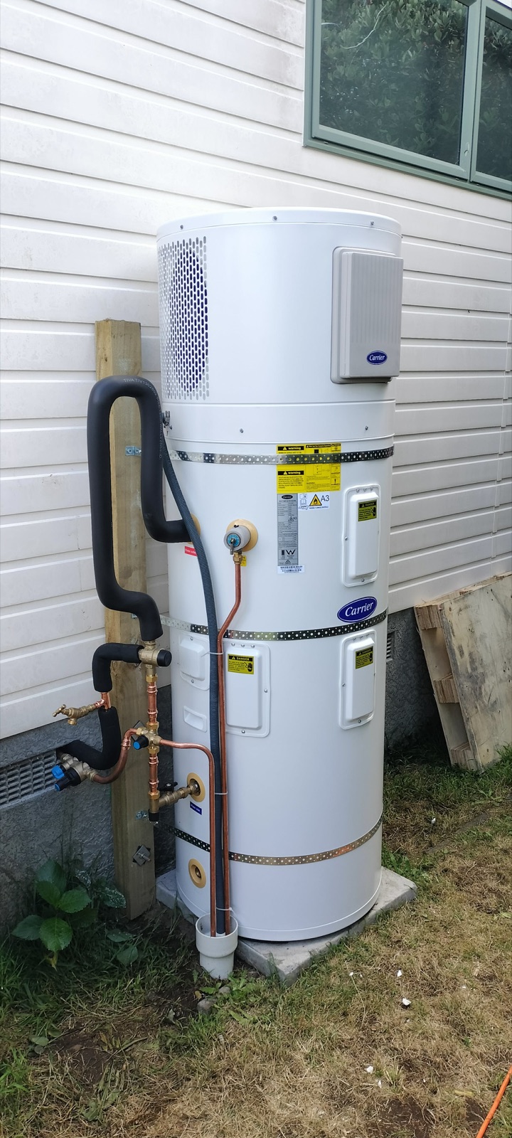 Carrier heat-pump cylinder install